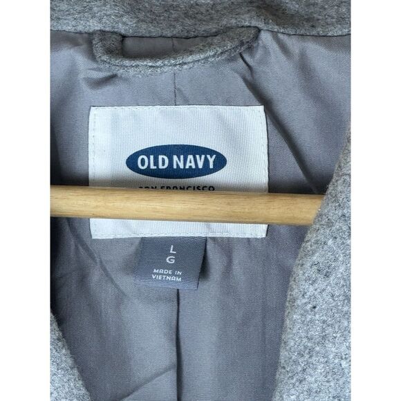Old Navy Woman's Size Large Gray Double Breasted Pea Coat - Picture 3 of 4
